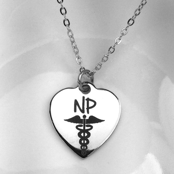 NP Symbol Nurse Practitioner Charm Necklace - Picture 1 of 1